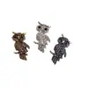 Broche de Coruja Totalmente Cravejado de Diamantes para Mulheres, Alto Padrão, Luxo Leve, Broche de Nicho, Joia Corsage de Animal Cravejada com Diamantes Retrô Atacado