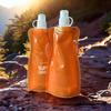 Bolsa de Agua Portátil Plegable Personalizada 480ml Bolsa de Almacenamiento de Agua para Alimentos Botella de Agua para Beber para Deportes al Aire Libre, Senderismo y Ciclismo