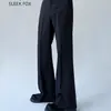 Pantalones de hombre populares de verano, estilo retro, ligeramente acampanados, fluidos, corte limpio, holgados, finos, elegantes, estilizan, de longitud extendida