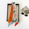 Pañuelo de Seda Estilo Étnico Retro para Mujer, Cinta Delgada, Diadema de Moda de Alta Gama, Pañuelo Pequeño de Seda al por Mayor