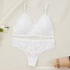 Conjunto de Sutiã e Calcinha Sexy de Renda Transfronteiriço Sem Aro, Push-Up Costas Bonitas, Abotoado, Confortável que Abraça os Seios, Duas Peças