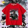 Nueva Camiseta Delta Force Weilong Rosa Rojo Comedor de Oro Lobo para Niños, Manga Corta Estudiante Holgada Superior Moderna