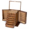 Caja de Joyería de Madera Maciza Gran Capacidad Madera Retro Estilo Chino Joyería Regalo de Boda Caja Práctica