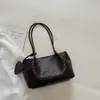 Bolsa grande capacidade ins 2026 nova bolsa de axila bolsa tote textura trançada bolsa de ombro única cor sólida bolsa de mão personalizada