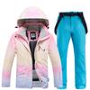 Traje de esquí de nuevo estilo, snowboard de doble tabla para mujer, de invierno, cálido y grueso, estilo coreano.