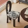 Silla de Comedor de Diseñador Francés, Silla Vintage para Uso Doméstico, Tocador con Respaldo, Silla con Respaldo Retro, Silla Minimalista Nórdica de Madera Maciza