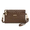 Bolsa de Mão Vintage com Estampa Xadrez para Mulheres, Versátil, Casual, com Textura, Bolsa de Ombro, Armazenamento de Três Camadas, Bolsa Transversal Prática
