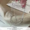 Collar Delgado Sencillo de Plata de Ley S925 para Apilar Estilo Coreano de Alta Gama Estilo Ins Cadena Básica Moda para Mujer Cadena para Clavícula