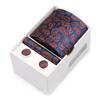 Set de cuatro piezas para hombre de corbata y pañuelo de bolsillo, caja de regalo, negocio, boda, vestido de novio, casual, corbata paisley