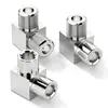 Acero Inoxidable 304/316 Codo Roscado Interno y Externo Reductor para Manómetro 90 grados Codo de Ángulo Recto CNC Conectores