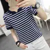 Camiseta de Manga Corta de Moda Estilo Coreano Nueva de Verano 2026 para Mujer con Cuello en V Corte Holgado para Mujeres de Tallas Grandes Tops para Mujer Talla Grande 100kg
