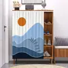 Cortina para sapateira, cortina com trilho deslizante sem furos, tecido à prova de poeira para armário, cortina decorativa para guarda-roupa
