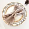 Guardanapo de Algodão Puro com Franjas e Borda Crua Amazon Toalha de Mesa de Casamento Guardanapo com Franjas Guardanapo de Gaze 100% Algodão