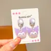 Aretes de Clip Lindos de Princesa Elsa para Niños Sin Perforación Aretes de Dibujos Animados para Niña Pequeña Aretes Colgantes para Bebé Aretes Anti-Dolor
