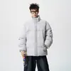 Chaqueta de invierno para hombre, nueva, moderna, holgada, con capucha, de plumón y algodón, engrosada y cálida, versátil abrigo acolchado