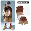 Roupas de Moda Hip-hop para Crianças Conjunto de Colete Retro para Meninos Roupas de Rua Estilo Hip-hop para Meninas Roupa de Verão Fresca Moda Fantasia