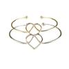 Pulseras de Moda Europea y Americana con Corte Simple, Pulseras Abiertas, Femeninas, Personalizadas, Aro Ajustado, Mantra, Pulsera de Corazón, Accesorios