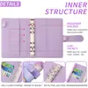 Cuaderno de Hojas Sueltas Transfronterizo con Patrón de Mármol PU, Carpeta de 6 Agujeros para Computadora, Efectivo, Presupuesto, Planificador de Hojas Sueltas A6