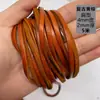 Primeira Camada Amarelo Vaca Couro Plano Couro Genuíno Corda Amarelo Marrom Pulseira Colar Corda para Joias Retrô Amarelo Marrom Antigo Corda Redonda de Couro de Vaca