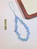 Cadena para Teléfono de Piedra Triturada de Cristal Natural, Correa de Muñeca Corta, Colgante Anti-Pérdida para Bolsos, Venta al por Mayor