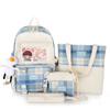 Nueva Mochila Escolar de Moda Estilo Coreano para Estudiantes Colgante Escuela Secundaria Campus Estudiantes Universitarios Juego de Cuatro Piezas Mochila Generacional