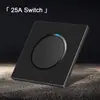 86 enchufe universal británico interruptor de reinicio de botón grande enchufe de cinco orificios negro esmerilado lujo ligero con indicador LED