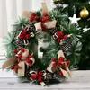 Guirlanda de Natal 30/40/50cm Decoração de Natal Fruta Vermelha Guirlanda Artificial Pendurar Janela Porta Decoração de Shopping Center de Natal