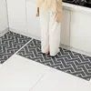 Capacho de Entrada, Tapete Longo Resistente à Sujeira para Hall de Entrada, Sala de Estar Capacho Raspador de Sujeira Removedor de Poeira, Tapete de Chão Antiderrapante Absorvente de Água para Cozinha