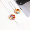 Accesorios de Joyería Hechos a Mano DIY Pendientes Simples con Colgante Redondo de Ácido Acético Material para Pendientes Colgante