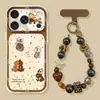 Pulsera Qiqi Titi, adecuada para funda de teléfono Apple 18pm, iPhone 16, diseño de caricatura lindo, 17 con agujeros precisos, 15 transparente, 13