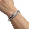 Pulsera Gruesa con Patrón de Hierba Tang, Estilo Coreano, Versión Ancha Lisa, Joyería de Plata Tailandesa, Vintage, Única, Moderna, Souvenir de Viaje para Hombre