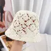 Sombrero de cubo hueco estilo coreano para circunferencia de cabeza pequeña, para salidas de verano y vacaciones, sombrero de pescador transpirable, versátil, adelgazante del rostro, protector solar
