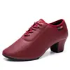 Nuevos zapatos de baile latino para mujer, de suela blanda, para square dance, profesores adultos, de tacón medio, zapatos de salón de baile, zapatos de baile para mujer, zapatos de una pieza