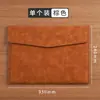 Bolsa de armazenamento para documentos A4, bolsa de arquivo de camada dupla de grande capacidade, capa protetora de couro feita sob medida para laptop