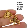 Gancho para Oreja Poroso de Amazon Transfronterizo Conexión con Forma de Flor Cabeza Colgante Collar DIY Pendientes Hebilla de Conexión para Borlas Accesorios de Joyería