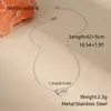 Colar Cruzado com Pingente Ins Aço Inoxidável Banhado a Ouro 18K Design Luxo Acessível Estilo Europeu e Americano Corrente para Clavícula Atacado