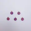 Colgante Pequeña Margarita Gota de Aceite Agujero Único Agujero Doble Accesorios para Pendientes de Aleación Accesorios de Colgante DIY para Navidad