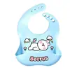 Babador de Silicone Babador Personalizado para Bebê Louça à Prova d'Água 3D Saliva Criança Comendo Sem Lavar Silicone