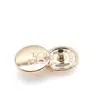 Hebilla metálica de cuatro piezas al por mayor con patrón patrón hebilla oculta de doble cara de 1.5 cm color chaqueta de plumas botones planos para mujer