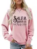 Sudadera de Otoño para Mujer Salim Estampado de Escoba Pullover Holgada Cuello Redondo Manga Larga Sudadera Casual 10