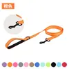 Directo del fabricante, modelo básico de correa para mascotas de grado de exportación con correa tejida, disponible en negro, rojo y azul, correa de perro portátil