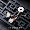 Pingente de Vidro Estilo Chinês Imitação de Jade Borboleta Vagem de Lótus Pequeno Charme Acessório DIY Feito à Mão Pulseira Broche Hanfu Qipao