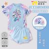 Kpop Hunter Grupo de Meninas Roupa de Banho Infantil Meninas Conjunto Dividido Desenho Animado Manga Curta Shorts Proteção Solar Roupa de Banho Estilo Moderno