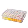 Set de cajas de almacenamiento especiales para arte con cuentas, frascos de almacenamiento de cuentas de 54 colores, herramientas para arte con cuentas de capacidad extragrande, caja de almacenamiento transparente
