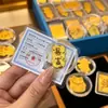 Pegatina para Teléfono Móvil de Oro Puro 999 Princesa Hazte Rica Foil de Oro Hazte Rico Rápido Pegatina para Refrigerador Año de la Oveja Ten Dinero para Gastar Tarjeta de Oro Regalo