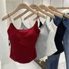 Camisola Feminina Base Interna Verão Novo Estilo Roupa Externa com Bojo Costas Bonitas Sutiã Peça Única Slim-fit Top Emagrecedor
