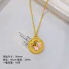 Pingente Redondo Antigo Esmalte Dourado Lótus Rosa Vagem de Lótus Novo Estilo Chinês Vazado Lótus Azul Queimado Areia Dourada Pingente Moda