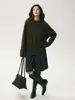 Otoño 2026 Nuevo Suéter Estilo Perezoso Retro Suéter de Cachemira para Mujer Holgado Cuello Redondo Suéter de Punto Trenzado Cálido