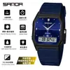 Reloj Cuadrado Marca Sanda, Moderno Reloj Digital Multifuncional con Cronógrafo y Alarma para Hombres y Mujeres, Reloj Deportivo Ligero e Impermeable