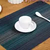 Manteles individuales de PVC de alta gama estilo europeo, posavasos, antideslizantes, aislantes del calor, fáciles de limpiar, mantel y salvaplatos estilo nórdico